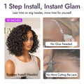 Tiktok Exclusive Deal | Ready to Go Water Wave Short Curly Bob Wig Glueless Minimalist HD Lace Wig Pre-Cut Lace