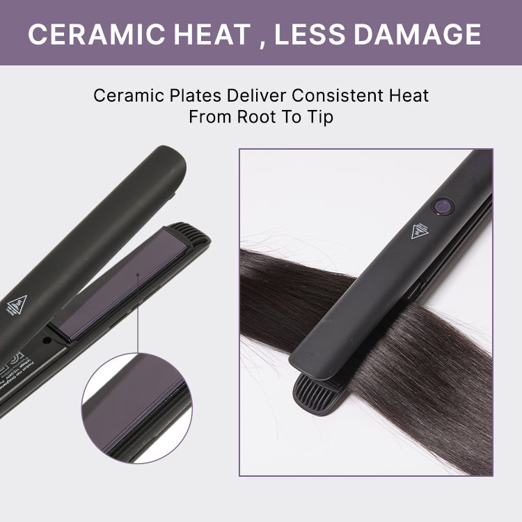 US only | 1PC Hair Straightener,  Up to 460°F, Quick, Smooth & Frizz-Free Styling Tool for Wigs and Natural Hair, Travel-Friendly | Add-on item