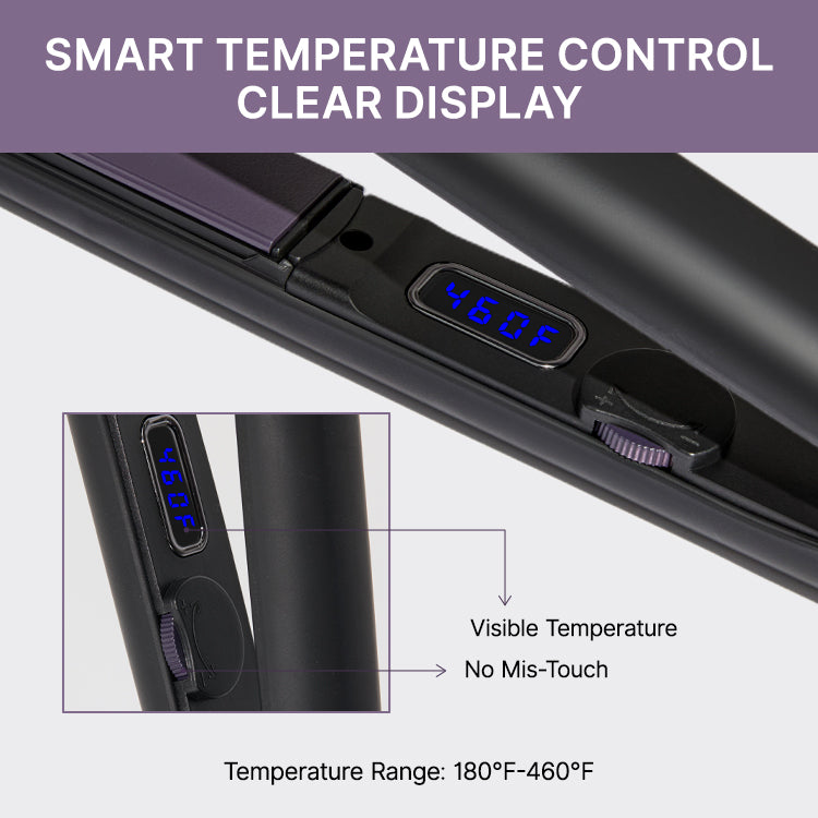 US only | 1PC Hair Straightener,  Up to 460°F, Quick, Smooth & Frizz-Free Styling Tool for Wigs and Natural Hair, Travel-Friendly