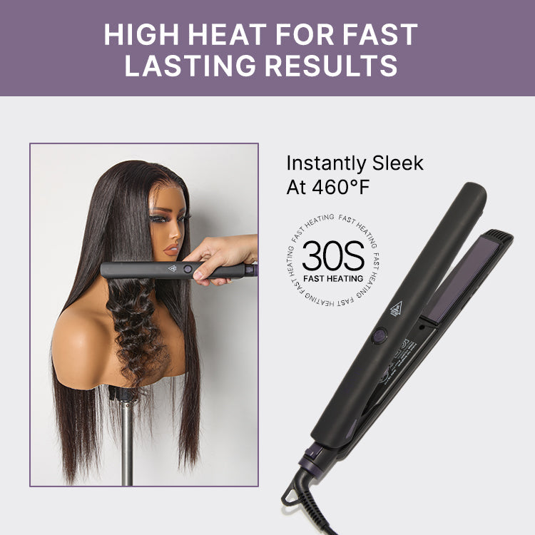 US only | 1PC Hair Straightener,  Up to 460°F, Quick, Smooth & Frizz-Free Styling Tool for Wigs and Natural Hair, Travel-Friendly