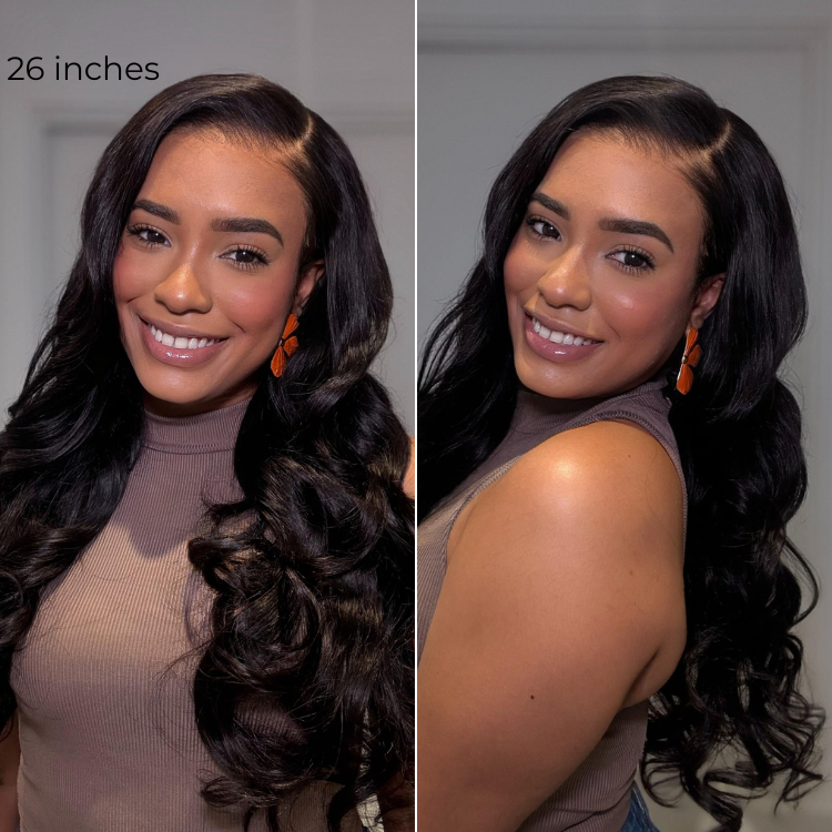 Tiktok Exclusive Deal | NatureMAX 200% Density Ombre Brown / Natural Black Loose Wave Glueless 13x6 HD Lace Front Wig Pre-Cut Lace Flexi-Fit Drawstring Cap