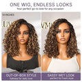 Weekly Special | Ready to Go Blonde Highlight / Natural Black Water Wave Short Curly Bob Wig Glueless Minimalist HD Lace Wig Pre-Cut Lace