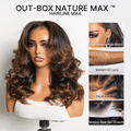 NatureMAX™ 200% Density Ombre Brown / Natural Loose Wave Glueless 13x6 HD Lace Front Shoulder Length Wig Pre-Cut Lace Flexi-Fit Drawstring Cap