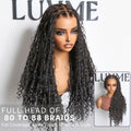 Get Free Wig | Readitress™ Light Weight Flexi-Fit Invisi Drawstring Cap 26 Inches Full Lace Knotless Boho Curls Braided Long Wig Super Natural Scalp - US Only