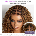 VIP ONLY | Readitress Boho Braids Deep Curly Glueless 5x5 Closure Lace with Braided Top Human Hair Wig Pre-Cut Lace