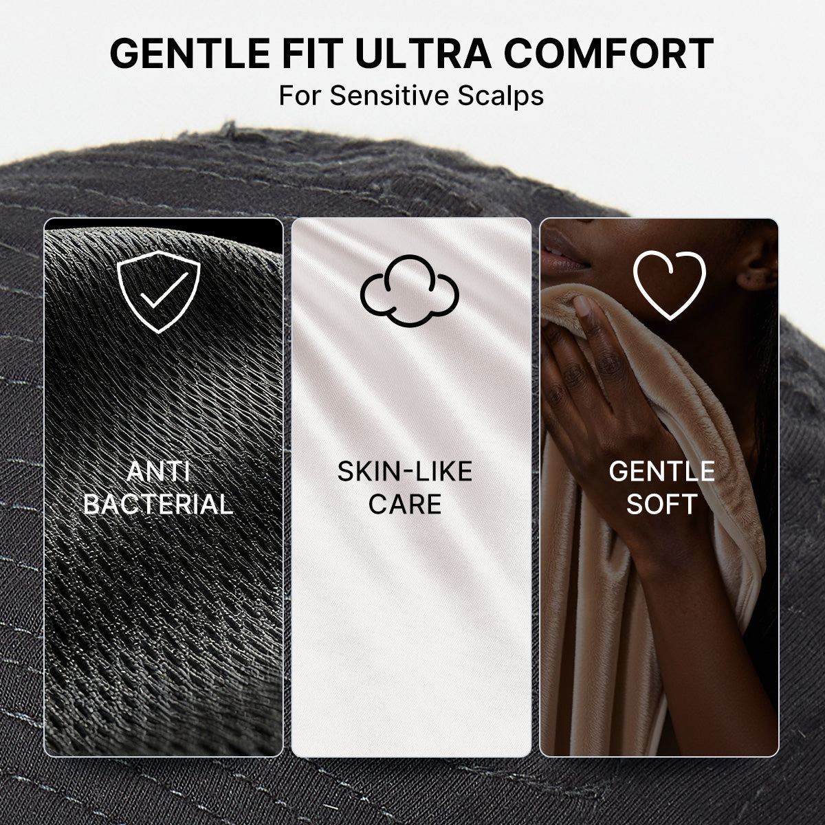 Throw On & Go Brown Highlight Short Curly with Bangs Wig Ultra Comfort Skin-Like Soft Care Glueless Hair Loss Friendly Wig