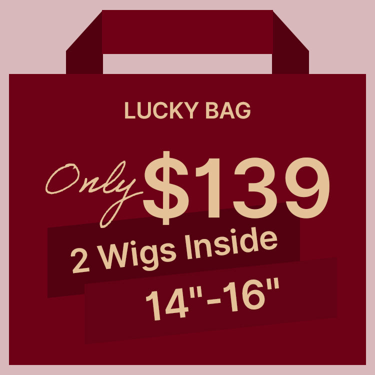 Lucky Bag 2 Wigs |(VALUED $278 ) 14-16 Inches  | Random Color | Ships to US Only*