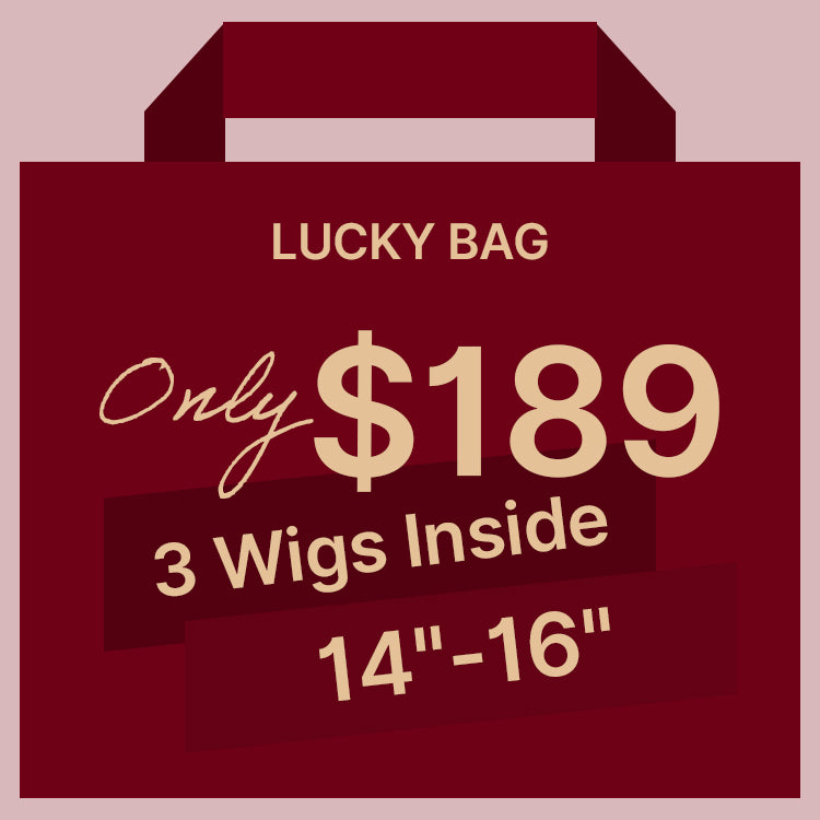 Lucky Bag 3 Wigs (VALUED Up To $478 ) 14-20 Inches  | Random Color | Ships to US Only*