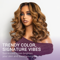 Sun-Kissed Warm Tone Brown with Blonde Highlights 180% Density Loose Wave Glueless 5x5 Closure Lace Wig Pre-Cut Lace