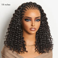 Readitress™ Knotless Fulani Braids Deep Wave Glueless Ear-to-ear 13x4 Frontal HD Lace Wig Human Hair