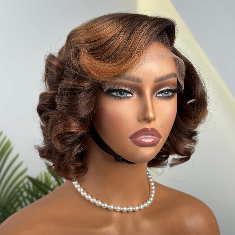 VIP Week Only | 1 SEC INSTALL WIG | Mature Boss Brown Ombre Highlight Loose Wave Glueless Minimalist HD Lace Wig | US Only