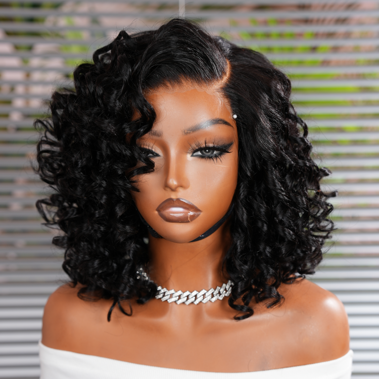 VIP Week Only | Luvme Hair Mature Bouncy Curl Left C Part Glueless Minimalist HD Lace Wig Pre-Cut Lace
