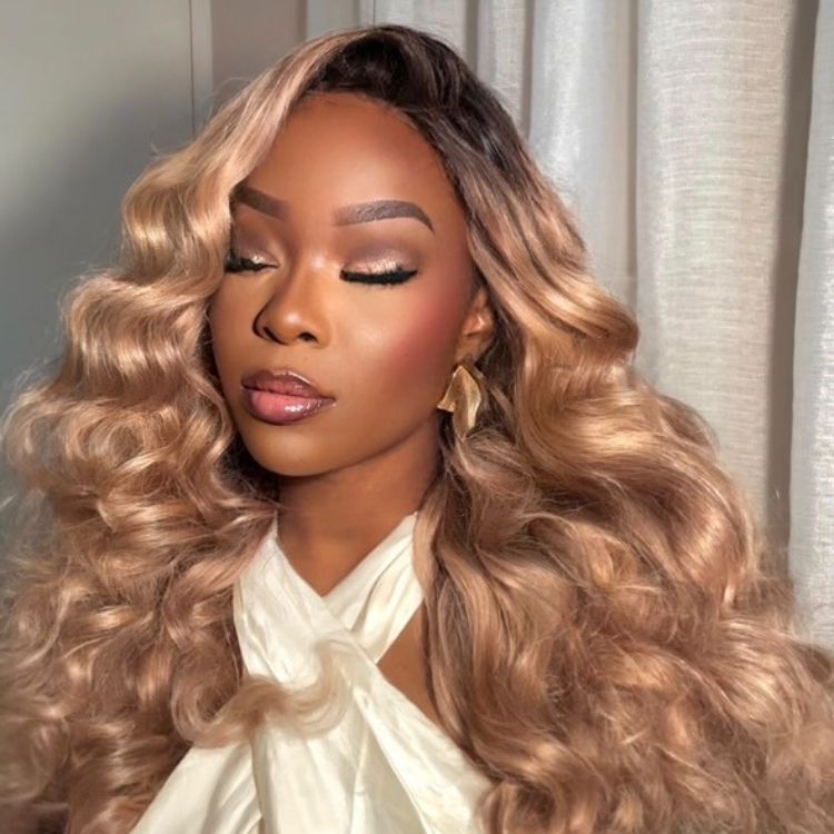 22 Inches=$159 | Ash Blonde Loose Body Wave 5x5 Closure Lace Glueless Wig Breathable Cap