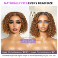 Brown Highlight / Natural Black / Blonde Highlight Deep Curly Glueless 5x5 Closure Pre-Cut Lace Wig