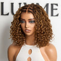 Tiktok Exclusive Deal | Boho Braids Deep Curly Glueless 5x5 Closure Lace with Braided Top Human Hair Wig Pre-Cut Lace
