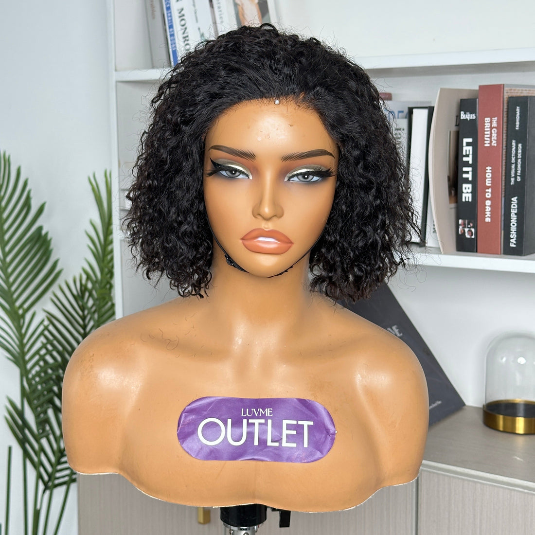 Outlet· 6'' ~10''| Curly Short Cut Minimalist Lace Glueless Wig 100% Human Hair Pre-cut Lace