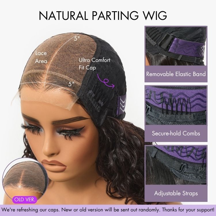 Readitress™ Boho Braids Deep Curly Glueless 5x5 Closure Lace with Braided Top Human Hair Wig Pre-Cut Lace