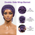 1PC Satin Wrap Bonnet for Long Hair, Frizz-Free Sleep & Effortless Waves by Morning