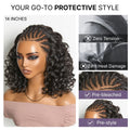 VIP ONLY | Readitress Chic & Voluminous 180% Density Pre-Braided Bouncy Curly Glueless Ear-to-ear 13x4 Frontal Lace Wig