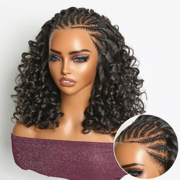 VIP ONLY | Readitress Chic & Voluminous 180% Density Pre-Braided Bouncy Curly Glueless Ear-to-ear 13x4 Frontal Lace Wig