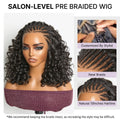 Readitress™ Chic & Voluminous 180% Density Pre-Braided Bouncy Curly Glueless Ear-to-ear 13x4 Frontal Lace Wig