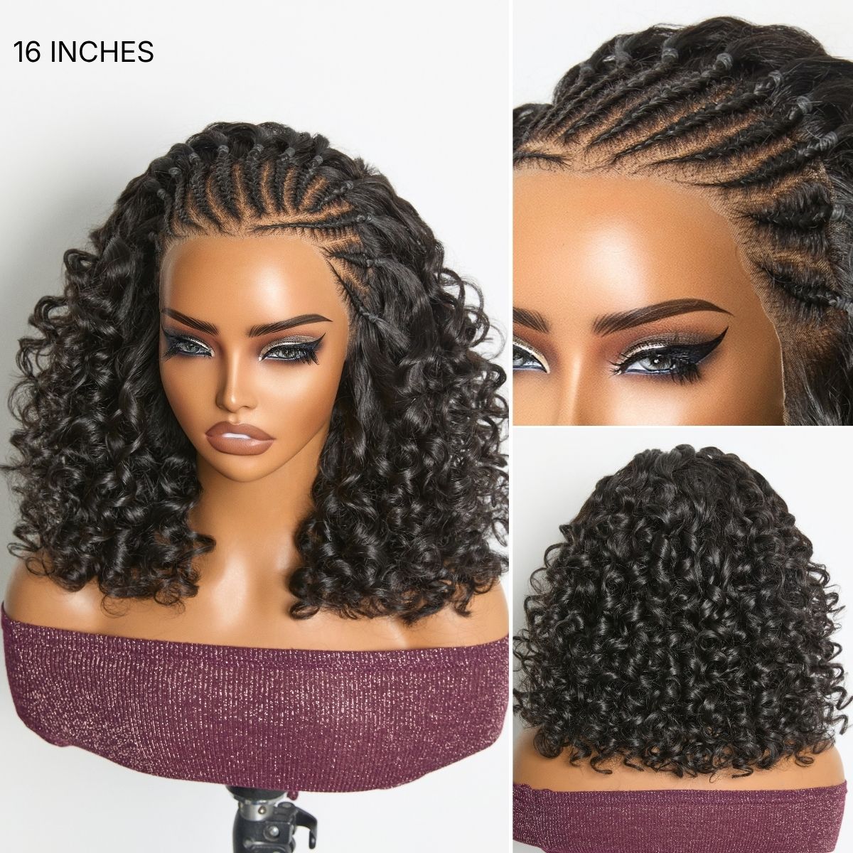VIP ONLY | Readitress Chic & Voluminous 180% Density Pre-Braided Bouncy Curly Glueless Ear-to-ear 13x4 Frontal Lace Wig