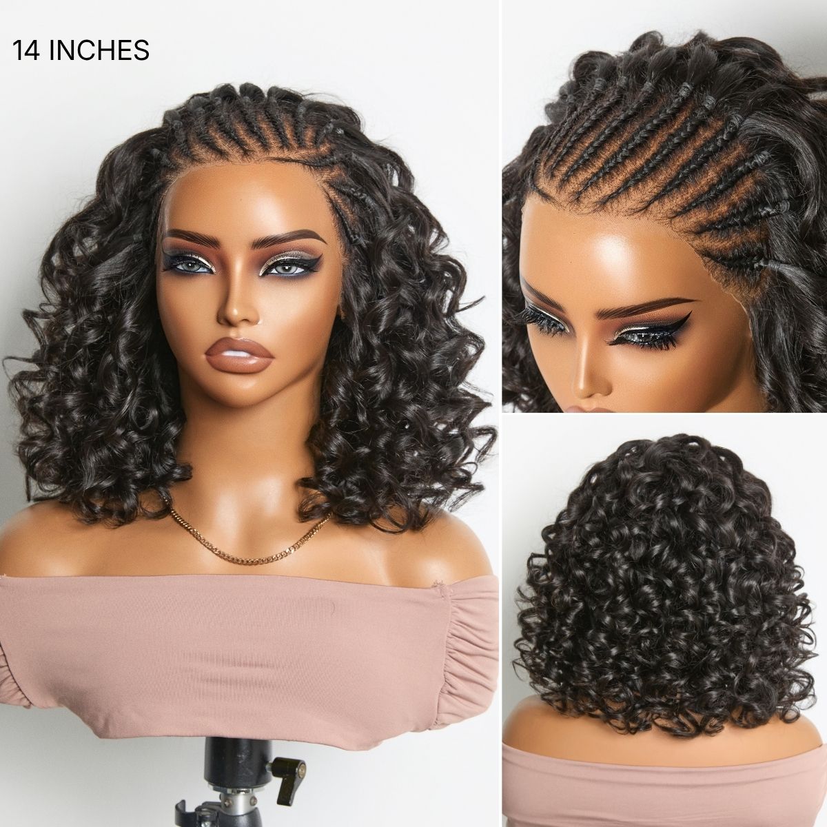 VIP ONLY | Readitress Chic & Voluminous 180% Density Pre-Braided Bouncy Curly Glueless Ear-to-ear 13x4 Frontal Lace Wig