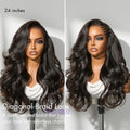 Readitress™ Side Braided Yaki Body Wave Glueless Ear-to-ear 13x6 Frontal HD Lace Wig Human Hair Flexi-Fit Drawstring Cap