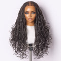 Readitress™ French Curl Knotless Boho Braids HD Full Lace Long Wig Flexi Fit Invisi Drawstring Cap - US Only