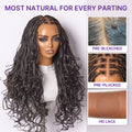 Readitress™ French Curl Knotless Boho Braids HD Full Lace Long Wig Flexi Fit Invisi Drawstring Cap - US Only
