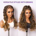 Readitress™ French Curl Knotless Boho Braids HD Full Lace Long Wig Flexi Fit Invisi Drawstring Cap - US Only
