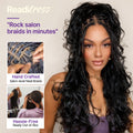 Readitress™ Ombre Honey Blonde French Curl Knotless Boho Braids HD Full Lace Long Wig Flexi Fit Invisi Drawstring Cap - US Only