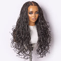 Weekly Special | Readitress™ Ombre Honey Blonde French Curl Knotless Boho Braids HD Full Lace Long Wig Flexi Fit Invisi Drawstring Cap - US Only