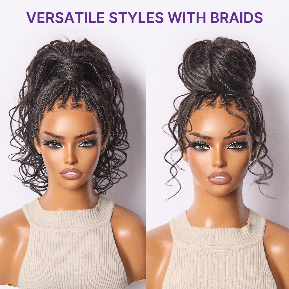 Weekly Special | Readitress™ Ombre Honey Blonde French Curl Knotless Boho Braids HD Full Lace Long Wig Flexi Fit Invisi Drawstring Cap - US Only