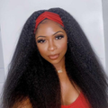 16''+20''=$239.9 | 16 Inches Deep Wave No Lace Glueless Long Headband Wig + 20 Inches Kinky Straight Flexi-Fit Drawstring Glueless Headband Wig  - US Only