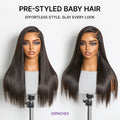 MyOwn-Fit™ PartingMax Glueless Personalized Comfort Wig 250% Density Bone Straight with Baby Hair 7x6 Closure HD Lace Wig Pre Cut & Plucked & Bleached Ready to Go