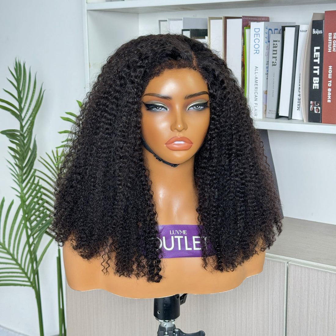 Outlet· 10'' ~18''| Kinky Edges Afro Curly Glueless 5x5 Closure Lace Wig Pre-Cut Lace