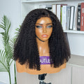 Outlet· 10'' ~18''| Kinky Edges Afro Curly Glueless 5x5 Closure Lace Wig Pre-Cut Lace