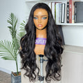 Outlet· 14'' ~24''| Natural Black Body Wave Glueless 7x6 Closure Lace Wig HD  Lace Pre-Cut Lace One Size Fit all Cap