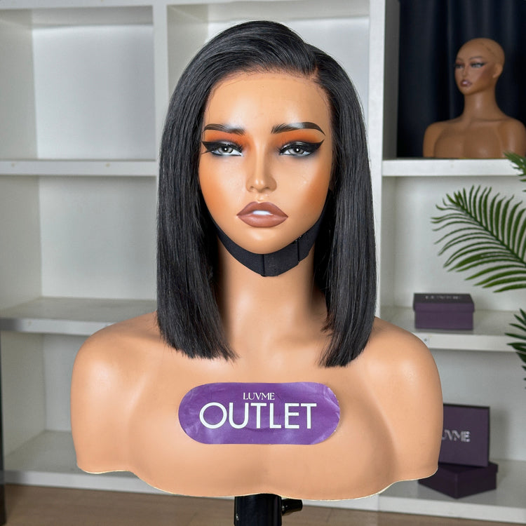 Outlet 10"-12" | Natural Black 13x4 Frontal Lace Bob Wig 100% Human Hair Pre-cut Lace