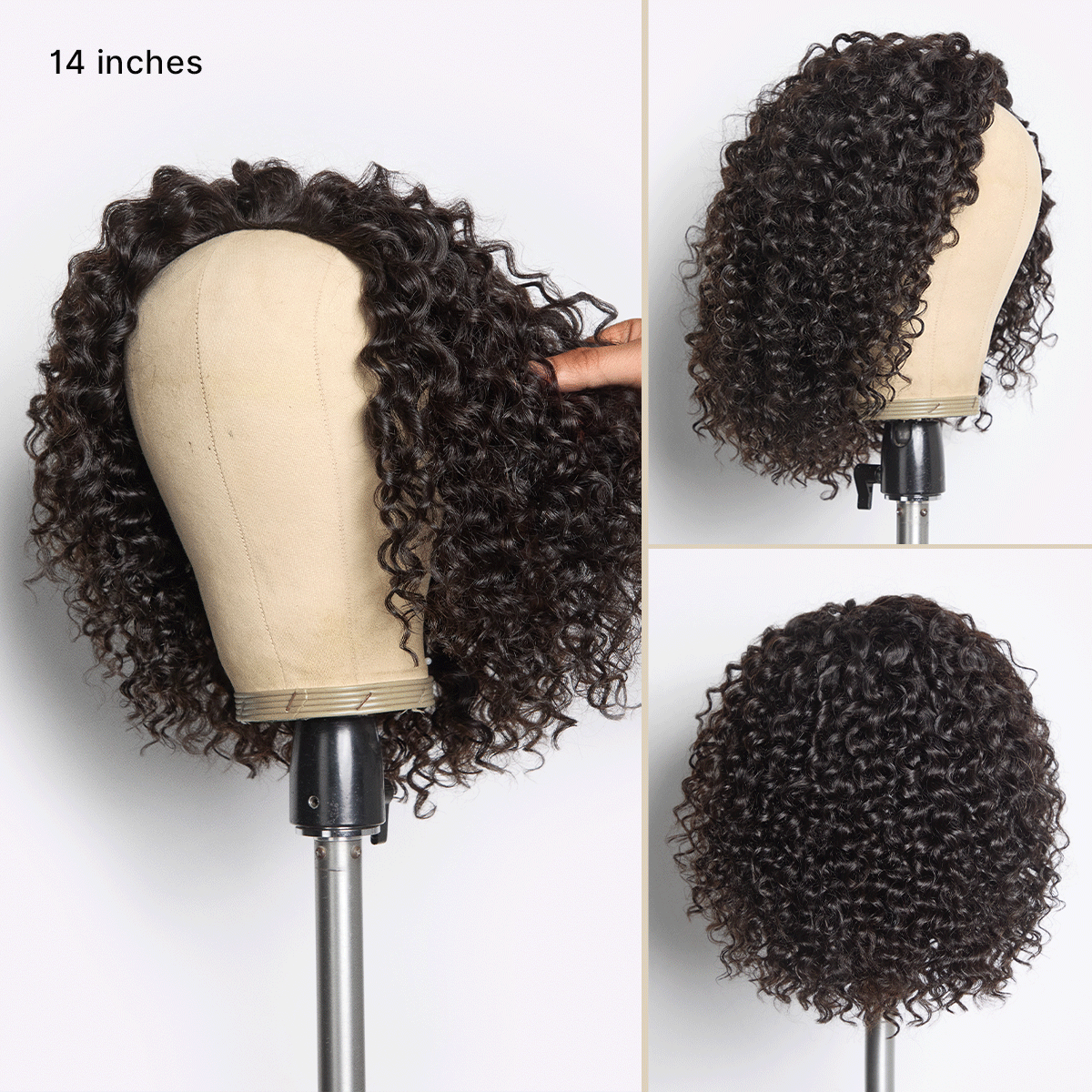 Luvme Too Easy Texture Half Wig 180% Density Fluffy Curly Glueless Flexi-Fit Drawstring Water Wave Wig