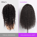 Luvme Too Easy Texture Half Wig 180% Density Fluffy Curly Glueless Flexi-Fit Drawstring Water Wave Wig