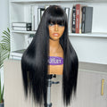 Outlet 16''-20''| Natural Black Yaki Minimalist Lace Glueless Wig 100% Human Hair