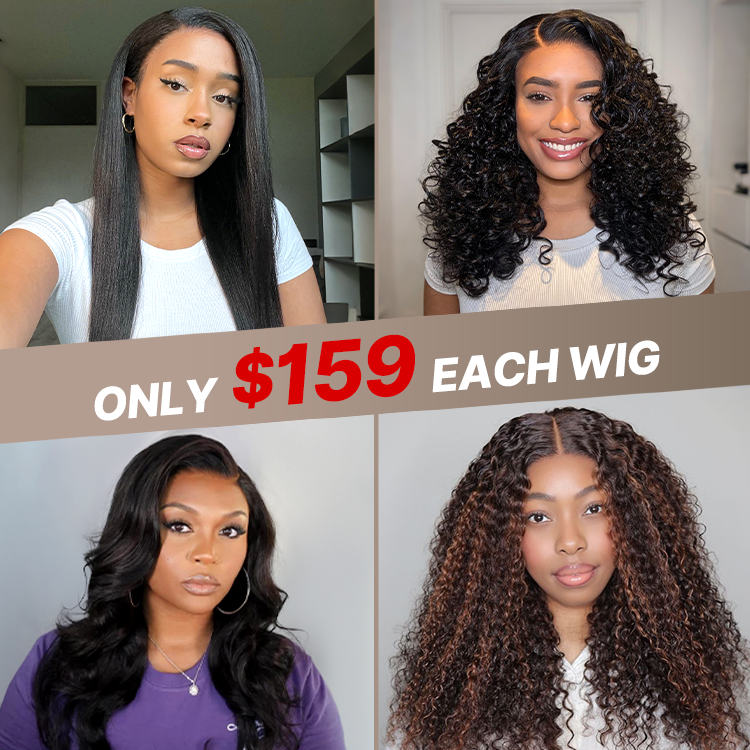 $159 Each | Final Deal 18 inches to 20 inches | Long Wig | 4 Styles Available Only 50 Left | No Code Needed | US ONLY