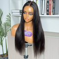Outlet 14-22'' | PartingMax Glueless 7x6 Closure Lace Ready to Go Silky Straight Wig Pre-Cut Lace