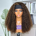 Outlet 16-20'' | Brown with Blonde Highlights Funmi Curly Glueless Headband Wig