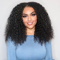 Beginner Friendly Deep Curly V Part Natural Scalp Glueless Mid Part Long Wig 100% Human Hair - US Only