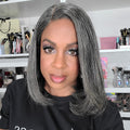 Salt & Pepper Color 4x4 closure Bob Wig - US Only