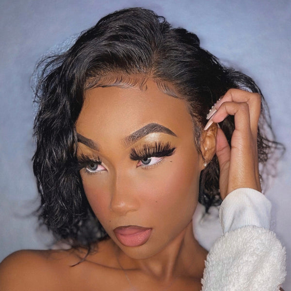 Final Restock | Natural Color Side Part Water Wave Minimalist Lace Wig  - US Only