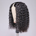 Beginner Friendly Deep Curly V Part Natural Scalp Glueless Mid Part Long Wig 100% Human Hair - US Only